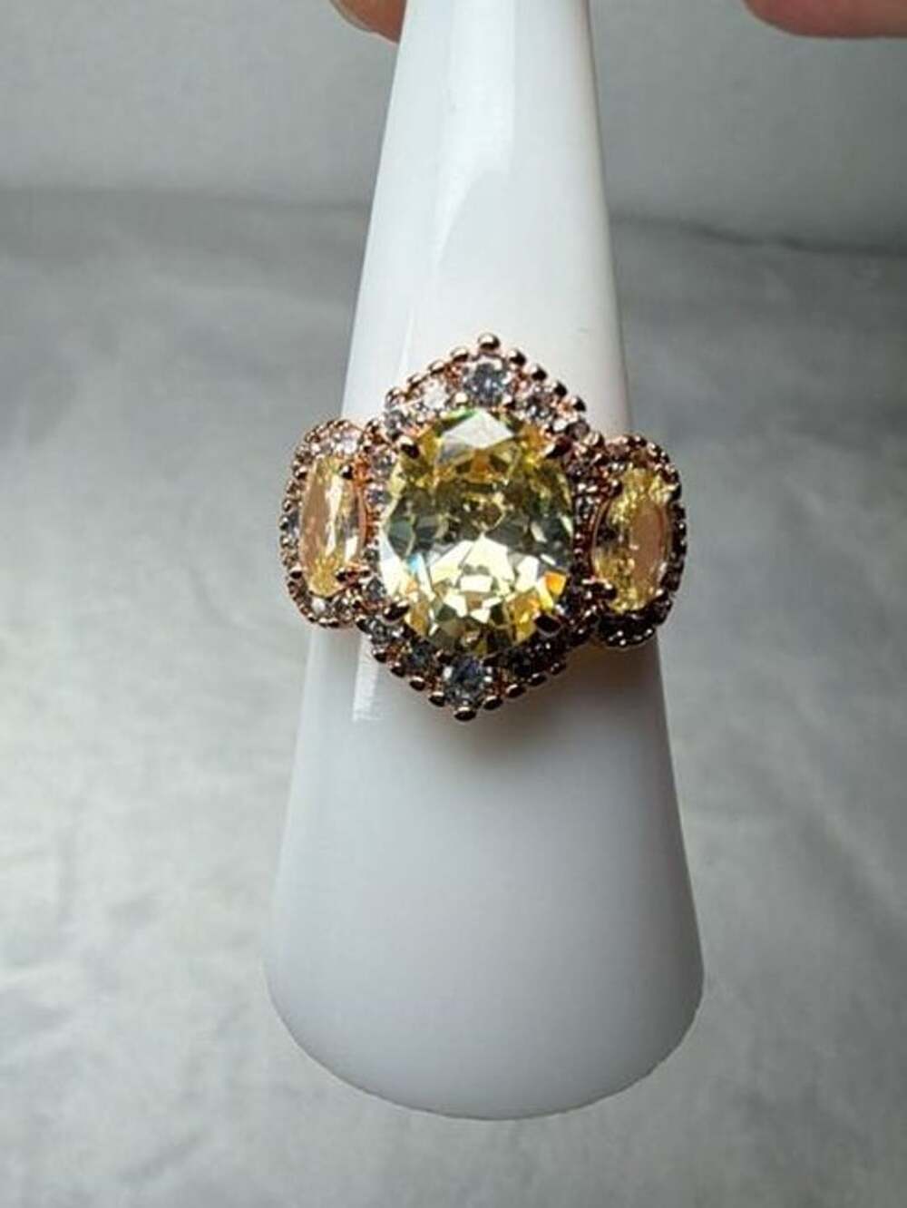 BP Dancing In Daydreams Rose Gold Lemon CZ Size 7
